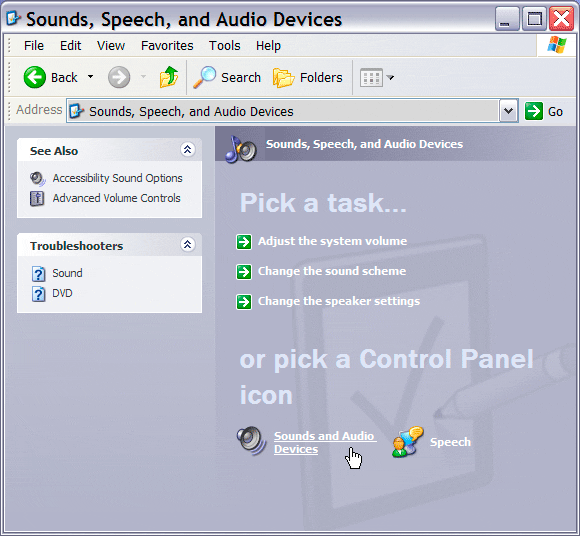 how to adjust windows xp sounds